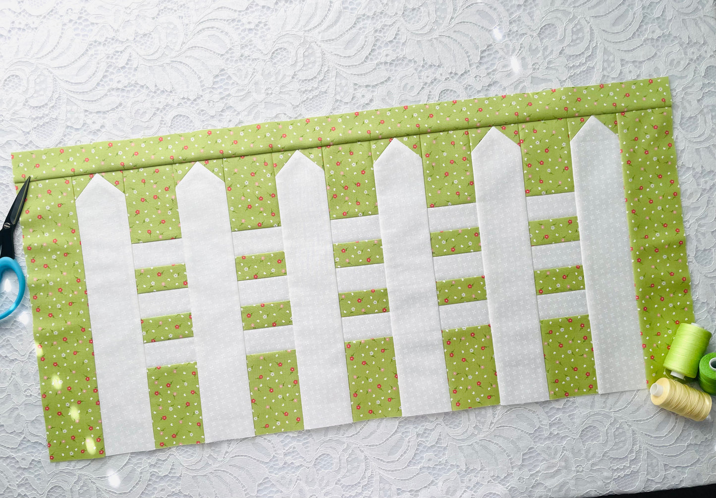 Picket Fence Quilt Block PDF Pattern