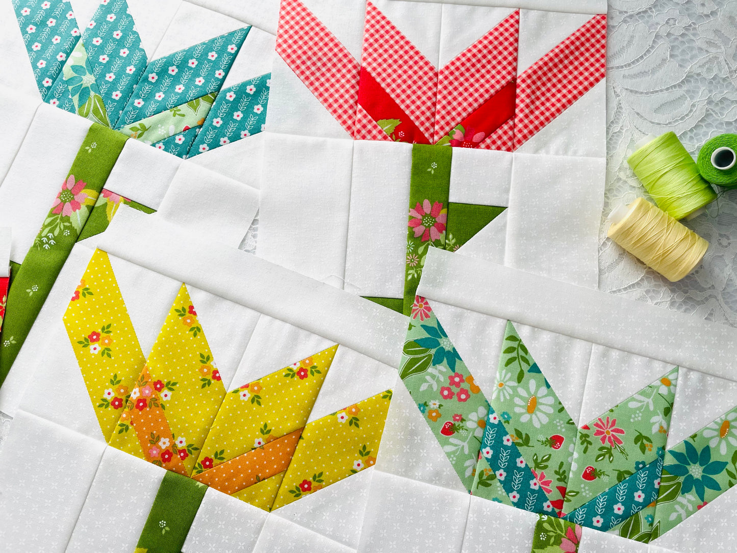 Full Bloom Quilt Block PDF Pattern
