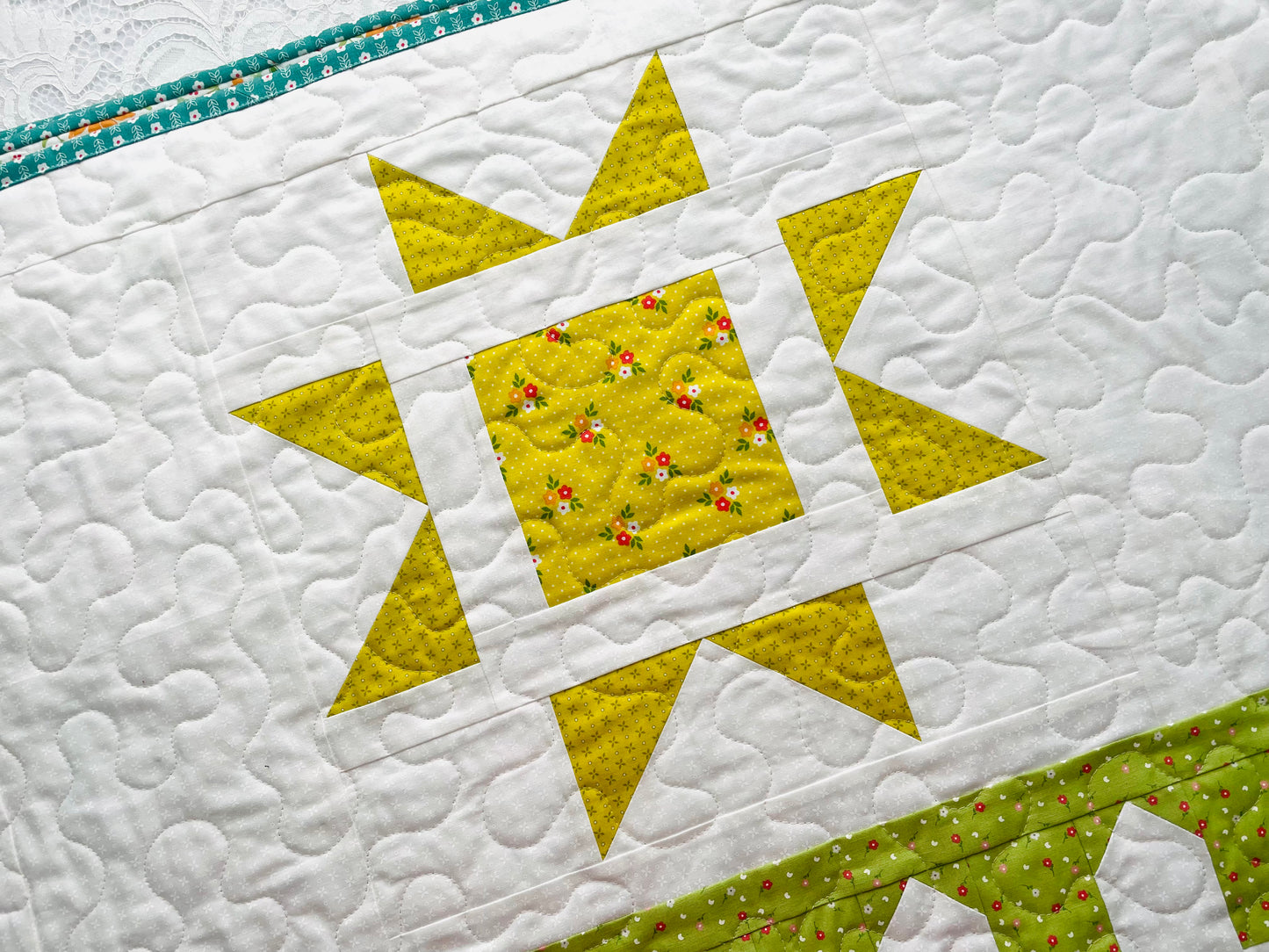 Sun Star Quilt Block PDF Pattern