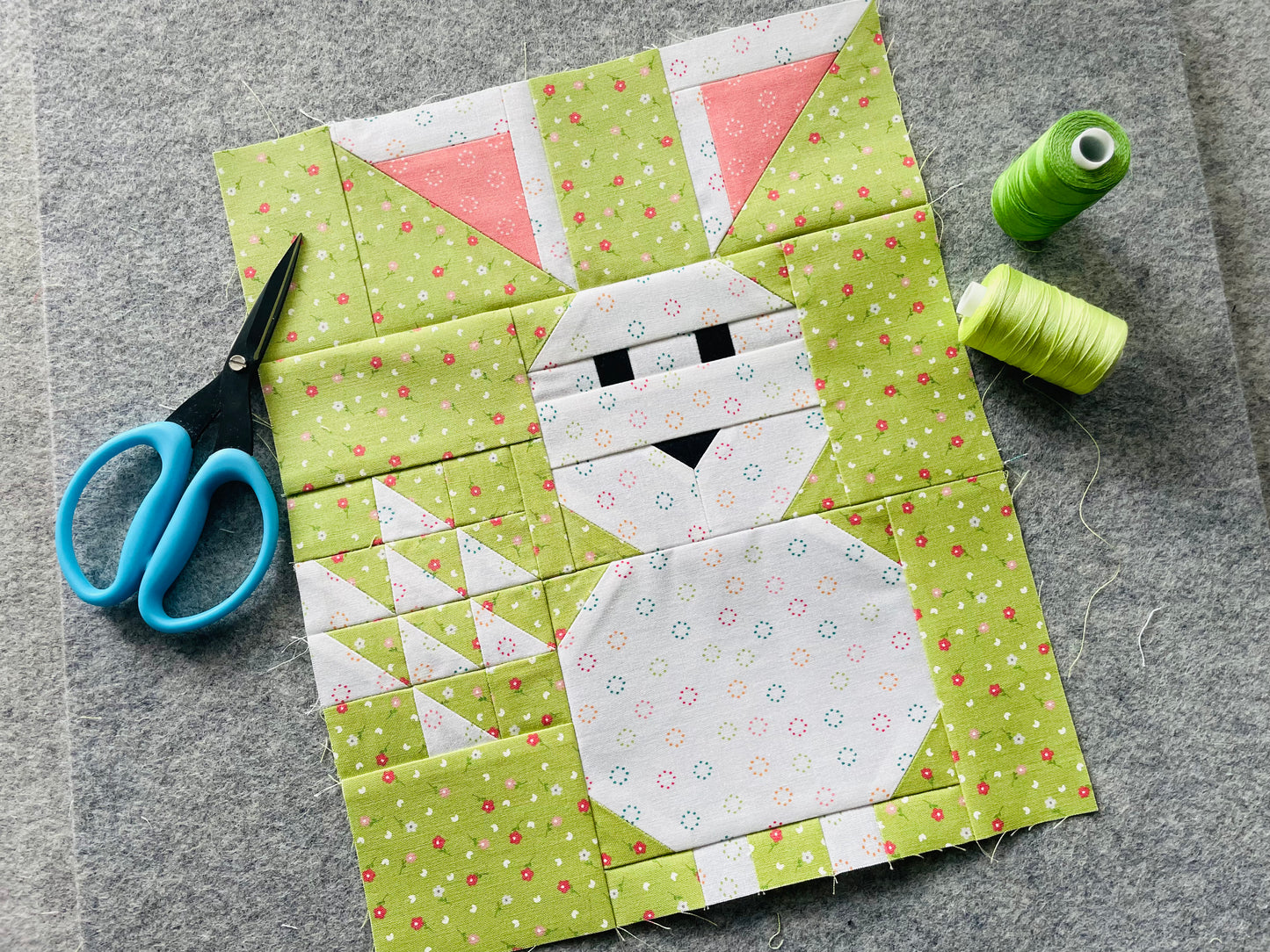 Chubby Bunny Quilt Block PDF Pattern