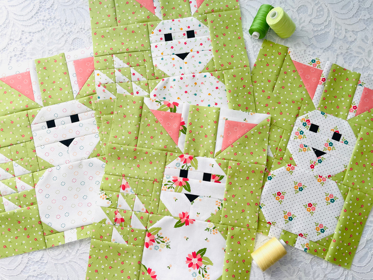 Chubby Bunny Quilt Block PDF Pattern