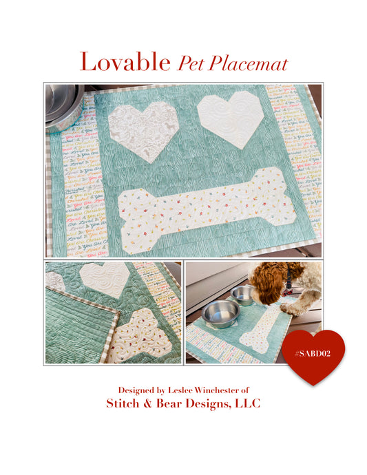 Lovable Pet Placemat PDF Pattern